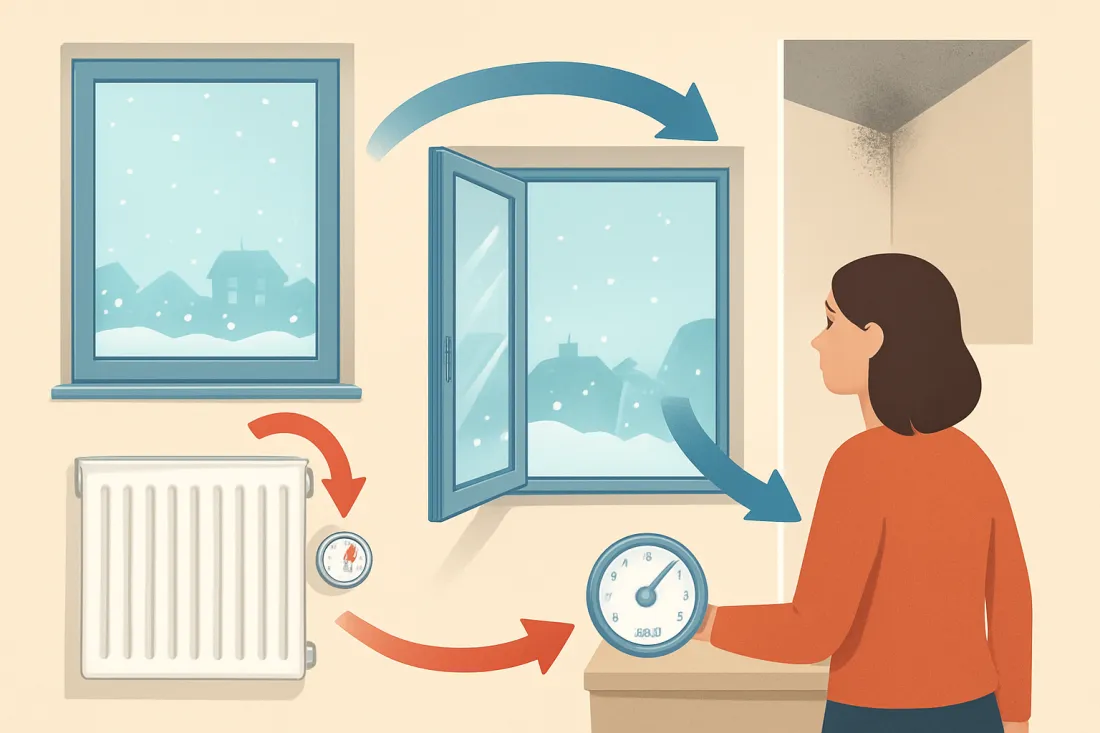 Richtig heizen und lüften in der Wohnung: Übersicht der wichtigsten Stellschrauben