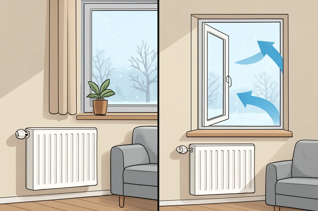 Richtig heizen und lüften in der Wohnung: Vergleich verschiedener Strategien
