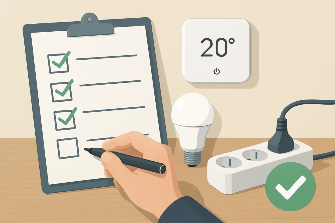Smart home energie sparen beispiele: praktische Checkliste vor der Umsetzung