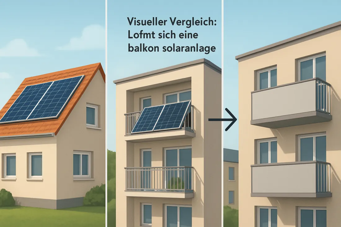 Lohnt sich eine balkon solaranlage: visueller Vergleich der Optionen