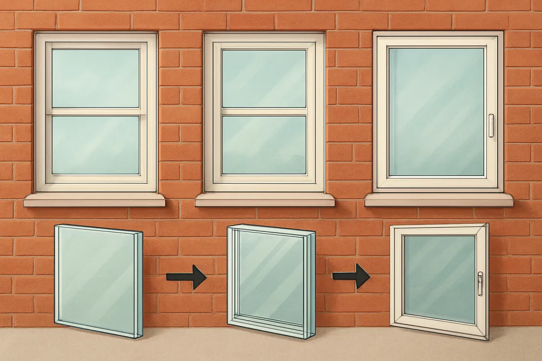 Wärmeschutzverglasung altbau nachrüsten: visueller Vergleich der Optionen