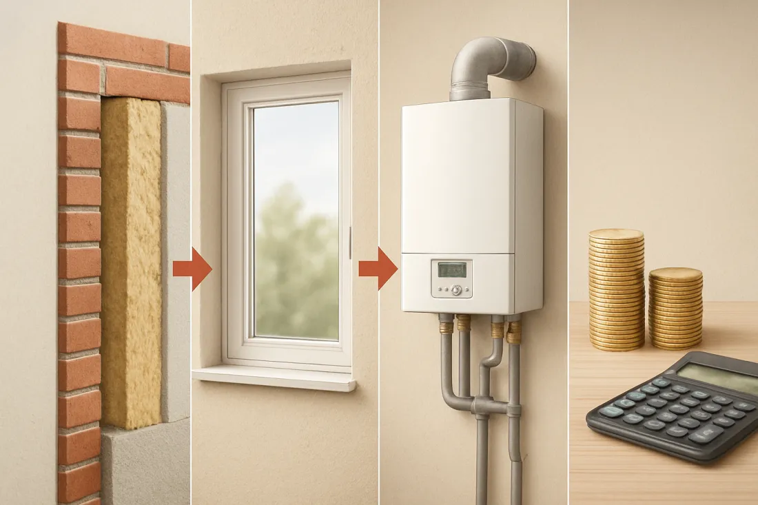 Kosten energetische sanierung altbau: visueller Vergleich der Optionen