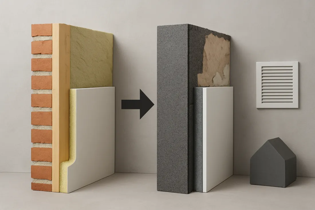 Altbau dämmen ohne schimmel: visueller Vergleich der Optionen