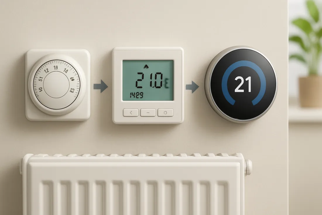 Heizkosten senken mit thermostat: visueller Vergleich der Optionen