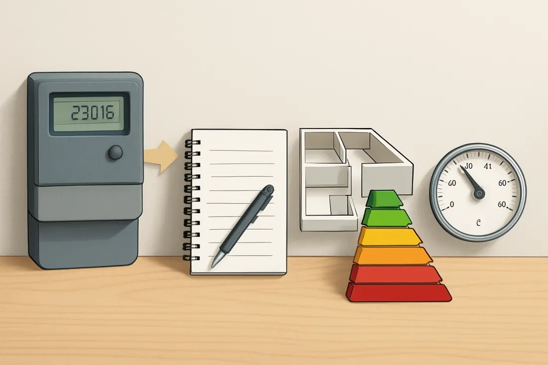 Energiecheck wohnung selbst machen: visueller Vergleich der Optionen