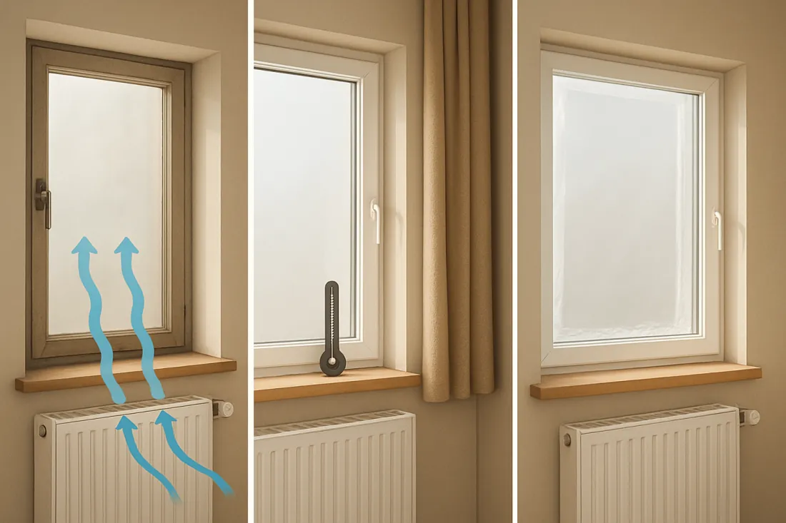 Heizkosten senken trotz alter fenster: visueller Vergleich der Optionen