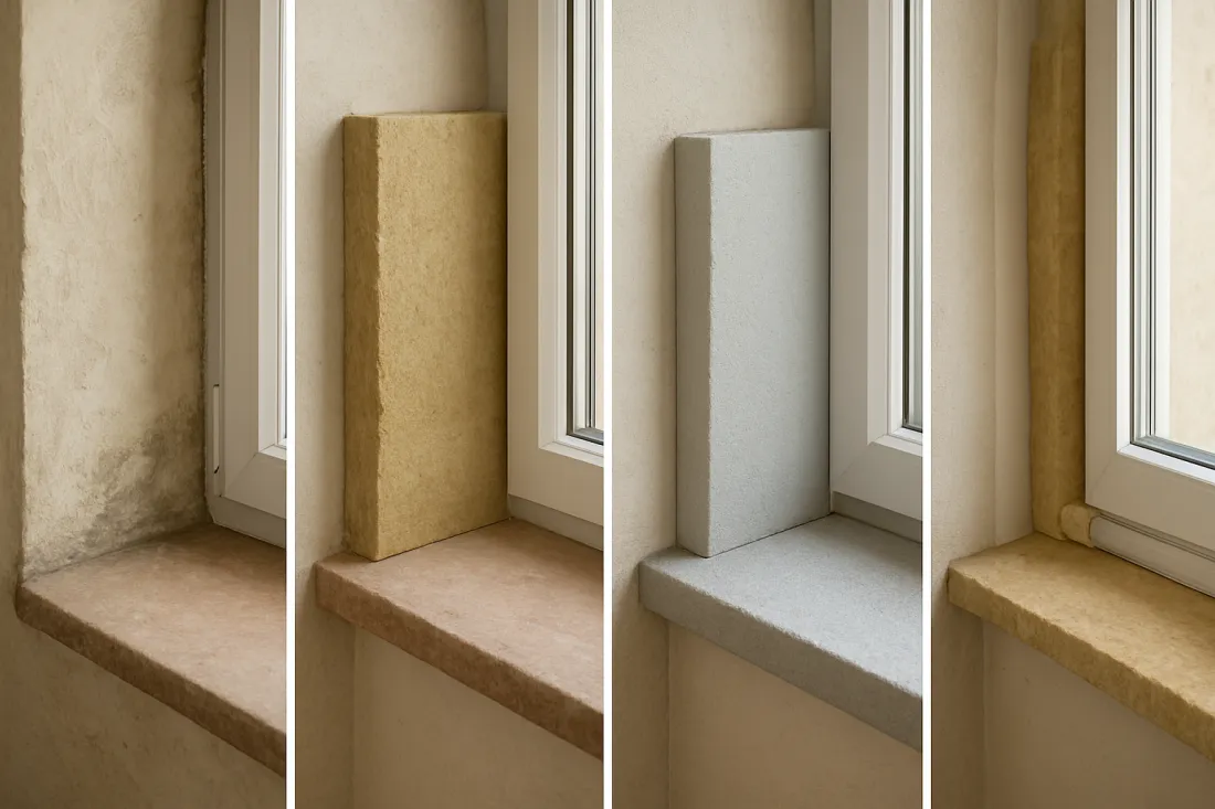 Fensterlaibung altbau dämmen: visueller Vergleich der Optionen