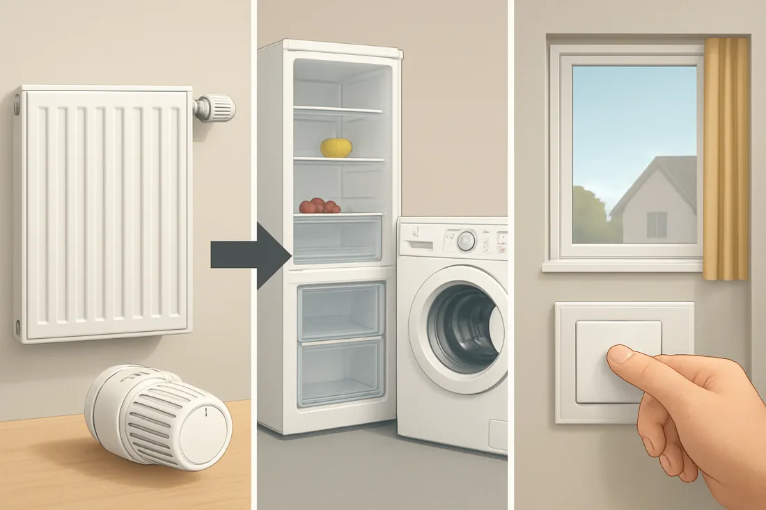 Energieeffizienz zuhause tipps: visueller Vergleich der Optionen