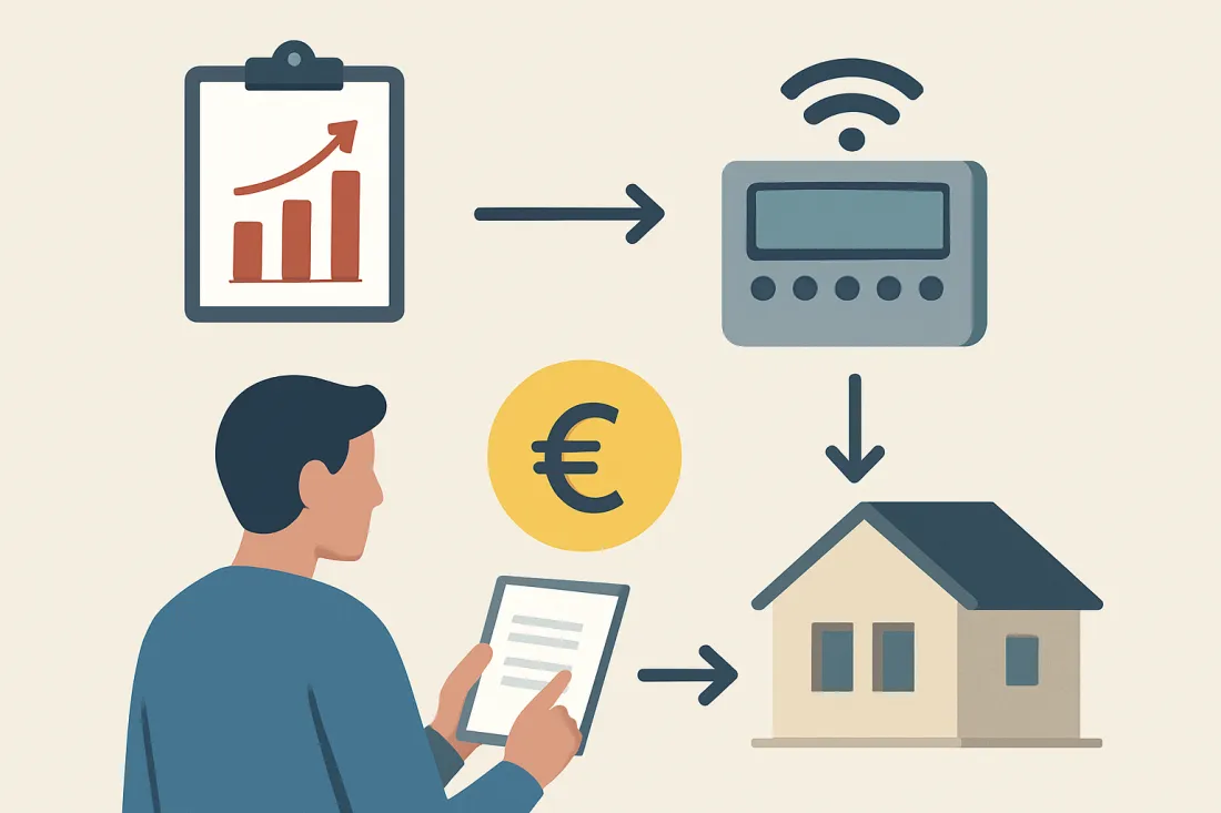 Stromtarif wechseln und smart meter nutzen: Schaubild der wichtigsten Elemente