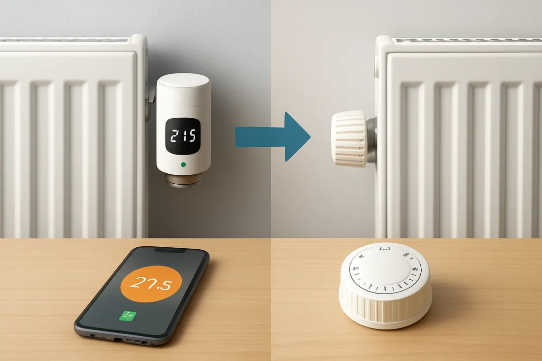 Smart home heizkörperthermostate sinnvoll nutzen: visueller Vergleich der Optionen