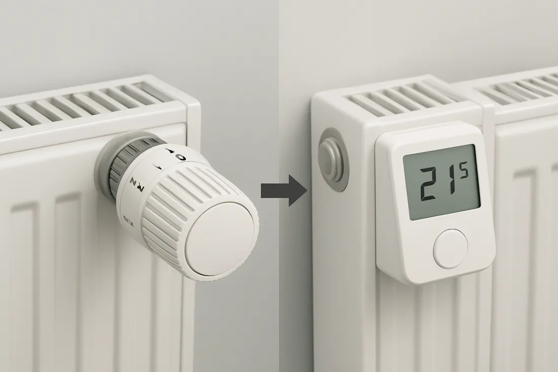 Heizkörperthermostat richtig einstellen: visueller Vergleich der Optionen
