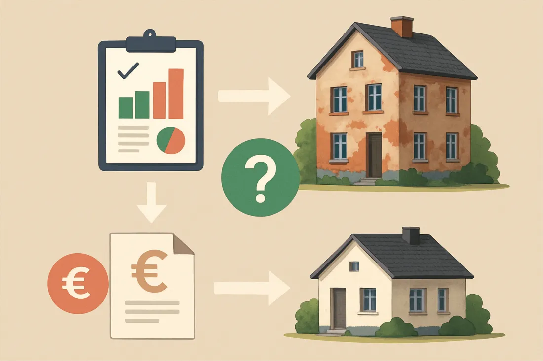 Energieberatung altbau sinnvoll: Schaubild der wichtigsten Elemente