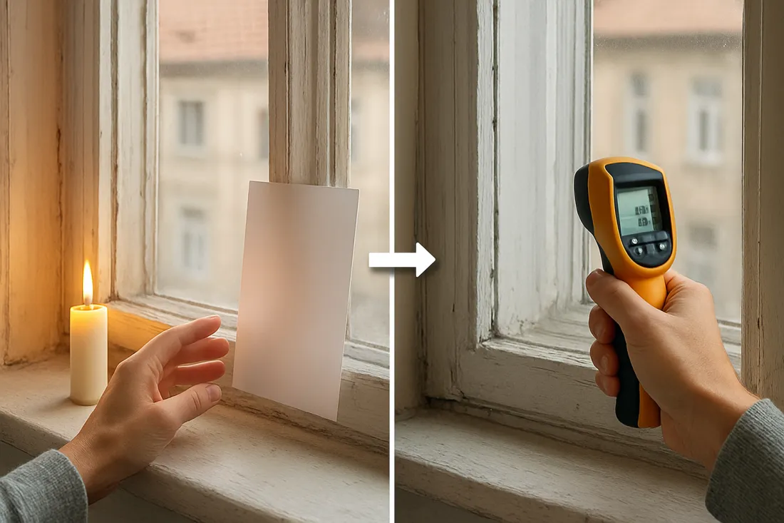 Wärmeverlust fenster altbau erkennen: visueller Vergleich der Optionen