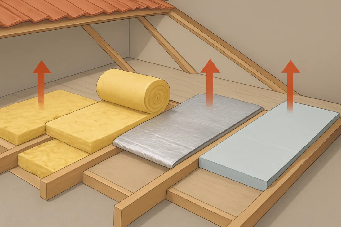 Oberste geschossdecke dämmen anleitung: visueller Vergleich der Optionen