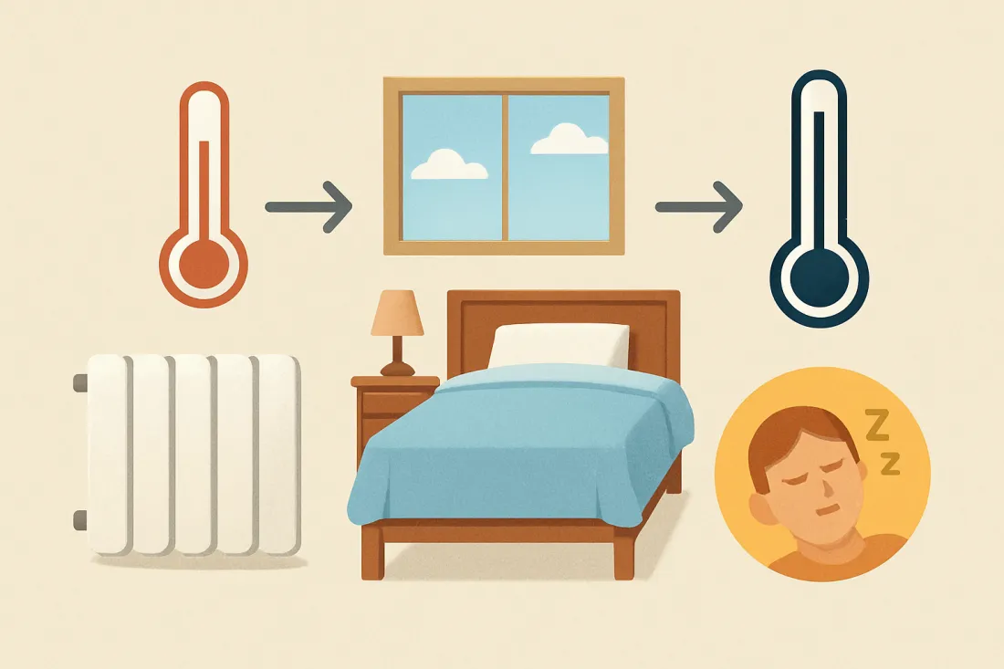 Optimale temperatur im schlafzimmer zum heizen: Schaubild der wichtigsten Elemente